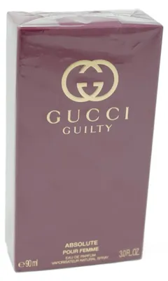 Produktbild von Gucci Guilty Absolute Pour Femme, Frauen, 90 ml, Nicht nachfüllbare Flasche, Spray, ALCOHOL DENAT. AQUA (WATER), PARFUM (FRAGRANCE,) ETHYLHEXYL METHOXYCINNAMATE, DIETHYLAMINO,...