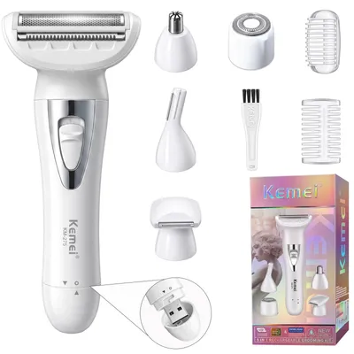 Produktbild von Elektrischer Damenrasierer 5-in-1 Intimrasierer für Frauen 5-in-1 Vielseitigkeit Für Ganzkörperpflege