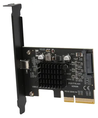 Zdjęcie produktu dla Karta rozszerzeń USB 3.2 Gen 2 typu C (20 Gb/s) z układem ASM3242 – karta rozszerzeń PCIe na USB 3.2 do obudów komputerów stacjonarnych