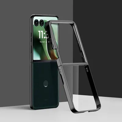 Produktbild von Kunststoff Hülle für Motorola Razr 60 Ultra 6D Electroplating stoßfest Schwarz