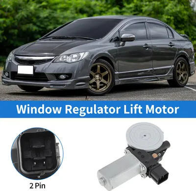 Image de Moteur De Lève-Vitre Électrique Côté Passager Avant Droit Pour Honda Civic 2006-2011 No.742963/72210Svaa01 Moteur De Lève-Vitre 2 Broches