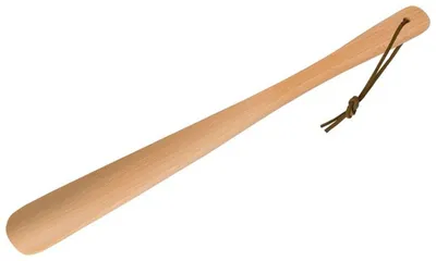 Produktbild von Schuhlöffel Schuhanzieher aus Holz mit Lederband 37 cm