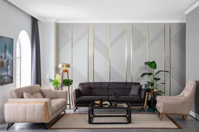 Zdjęcie produktu dla Sofa kanapa zestaw mebli 3-częściowy zestaw mebli kanapa zestaw mebli