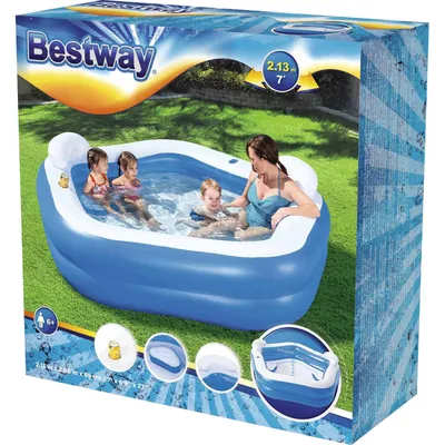 Image de Bestway® Family Pool Backyard Oasis™ 213 x 206 x 69 cm, eckig
