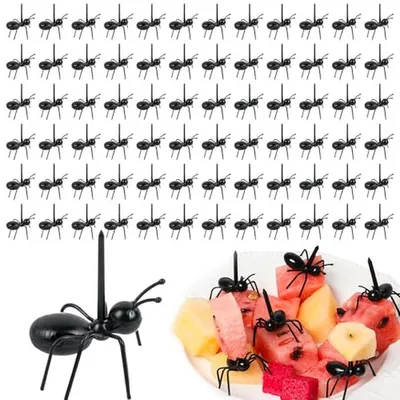 Productafbeelding van 72 Stuks Herbruikbare Voedselprikkers en Mini-Fruitvorken voor Taart, Fruit en Desserts - BPA-vrij