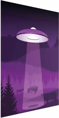 Produktbild von Posterpapier Poster - UFO 60x90 cm Für Kinder n-A-0927-ao-a