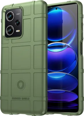 Produktbild von Mobigear Rugged Shield  POCO X5 Pro Hülle Flexibles TPU Backcover Stoßfest - Grün