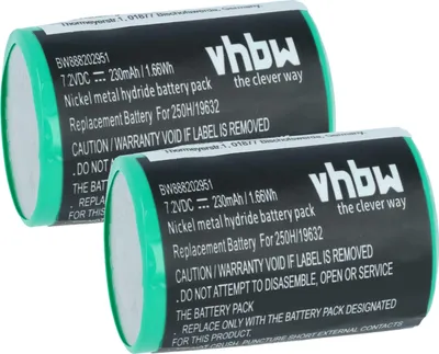 Produktbild von vhbw 2x Akku Ersatz für Servox 19632 für Medizintechnik (230 mAh, 7,2 V, NiMH)