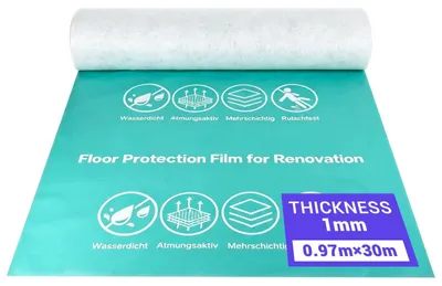 Obrázok produktu pre Ochranná fólia na podlahy, 97 cm x 30 m, určená na rekonštrukcie a sťahovanie