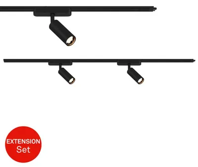 Immagine prodotto di Sistema di binari Briloner Luxtrail, set di prolunga, 2x faretti LED, nero