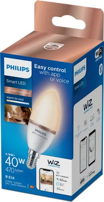 Zdjęcie produktu dla Żarówka LED świeca E14 4,9W 470LM 2700-6500K ściemnialna Wi-Fi WIZ