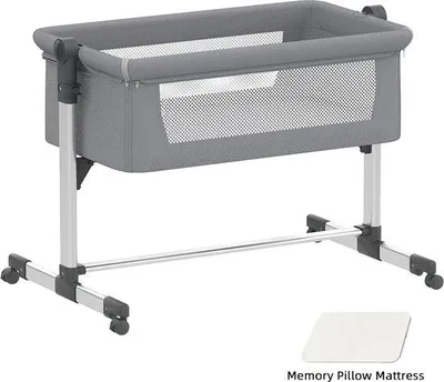 Produktbild von Famanu Babybett Multifunktional - Mit Matratze und Rollen