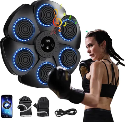 Productafbeelding van Handschoenen voor boxmachines, met slimme Bluetooth-connectiviteit, instelbare trainingsmodi, zwart