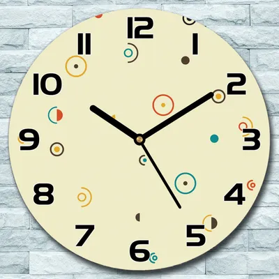 Produktbild von Wanduhr aus Glas Rund fi 30 Retro Kreise Quarz Deko Schlafzimmer Büro