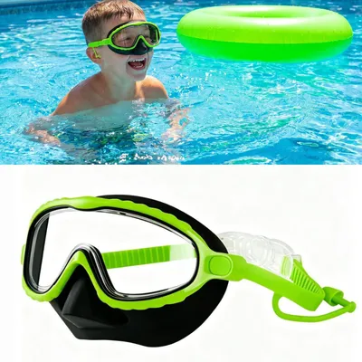 Produktbild von Schwimmbrille für Kinder 5-12 Jahre, 180 Grad Panorama, Anti-Fog, UV-Schutz, für Schwimmbad