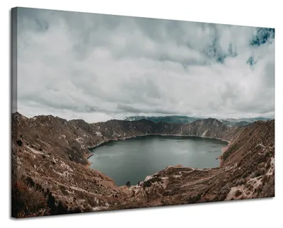 Produktbild von Leinwanddruck Natursee in den Bergen 120x80 cm