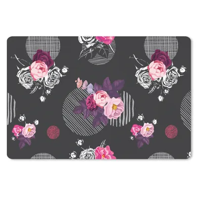 Produktbild von MuchoWow® Schreibtischunterlage Rosen - Blumen - Muster 60x40 cm - XXL Mauspad - Großes Mauspad
