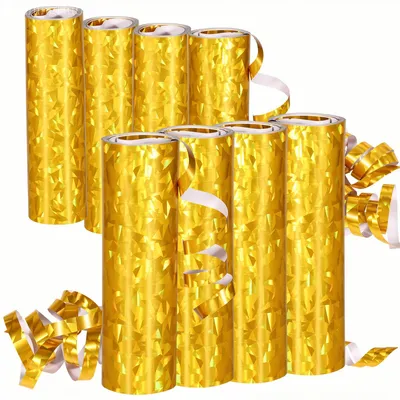 Goldene Luftschlangen, Metallic, Glitzer, Partydekoration