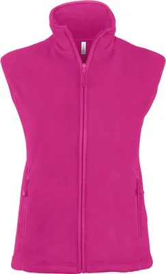 Produktbild von Kariban Damen Fleece Jacke Weste Micro Fleece-Weste Bodywarmer Fleece, Größe:L, Farbe:Fuchsia