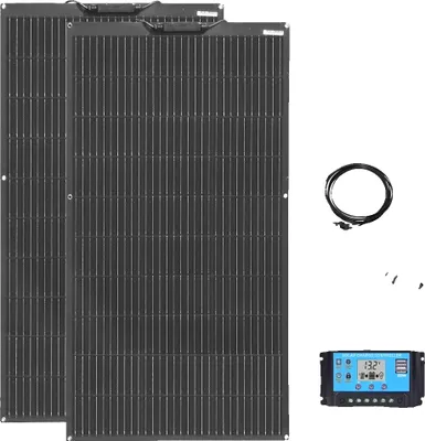 Obrázek produktu pro Flexibilní sada solárních panelů, kapacita 100 W, účinnost 24 %, 12V 24V 200W sada