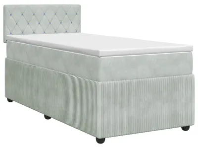 Obrázok produktu pre Skriňová posteľ s matracom svetlosivá 90 x 200 cm zamatová