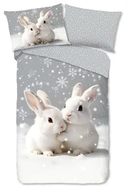 Produktbild von Good Morning Kinderbettwäsche "Coef" - Grau - (140x200 cm) - 100 % Baumwolle