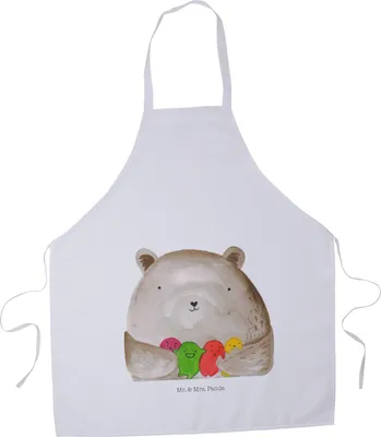Produktbild von Mr. & Mrs. Panda Gastro Schürze Bär Gefühl - Weiß - Geschenk, Küchenzubehör, Grillschürze, Kochschürze, Küchenschürze, Vorbinder, Verrückt, Wahnsinn, Durchgedreht