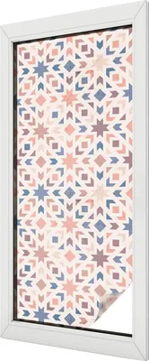 Obrázek produktu pro Vitrážová fólie na okna - 116x50 cm - vitrážový vzor - neprůhledná dekorativní fólie na ochranu soukromí - samolepicí, UV ochrana - barevné vzory