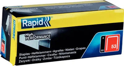 Obrázek produktu pro Rapid 11857050, Balík svorek, 8 mm, 5000 svorek, R53, R153, R253, R353, R453, MS2.1, MS4.1, ALU610, ALU753, ALU853, ALU953, E100, ESN530, BTX530,..., 50 mm, 120 mm