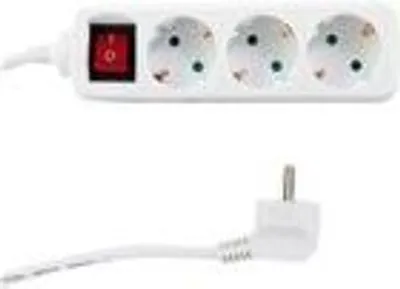 Produktbild von REV 0512313555, 3 m, Drinnen, 1,5 mm², Weiß, 3 AC-Ausgänge, 250 V