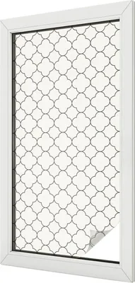 Obrázek produktu pro Vitrážová fólie na okna - 100x100 cm - vitrážový vzor - neprůhledná dekorativní fólie na ochranu soukromí - samolepicí, UV ochrana - jednoduchá elegance