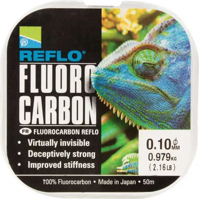 Imagen del producto de Preston Reflo, hilo de fluorocarbono, 50 metros, diámetro: 0.20 mm, resistencia: 3.003 kg