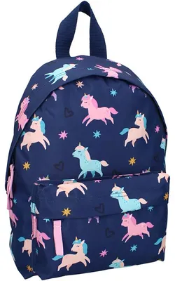 Immagine prodotto di Zaino Bambini Blu con Unicorni, 31 x 22 x 9 cm