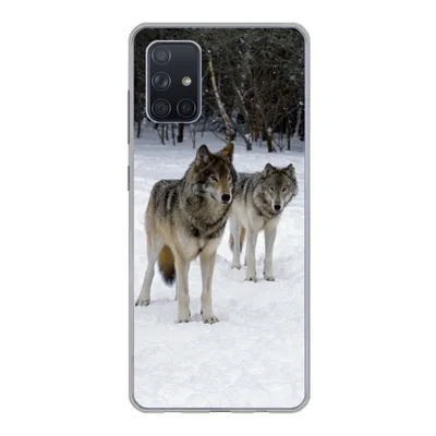 Produktbild von MuchoWow® Handyhülle Schutzhülle Hülle für Samsung Galaxy A51 Wolf - Schnee - Kanada Silikon Softcase Handy Hülle - Schutzabdeckung