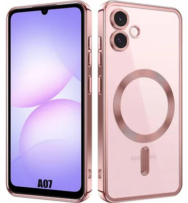 Image de Coque pour Samsung Galaxy A07, Protection avec Cercle Magnétique et Film Caméra - Rose
