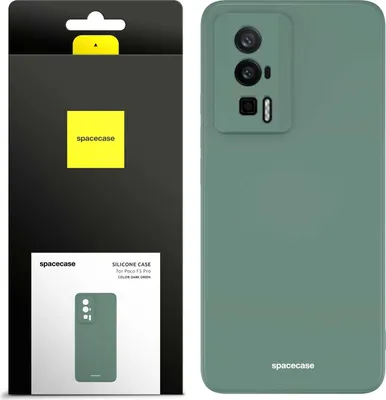 Produktbild von Spacecase Silikonhülle Poco F5 Pro dunkelgrün