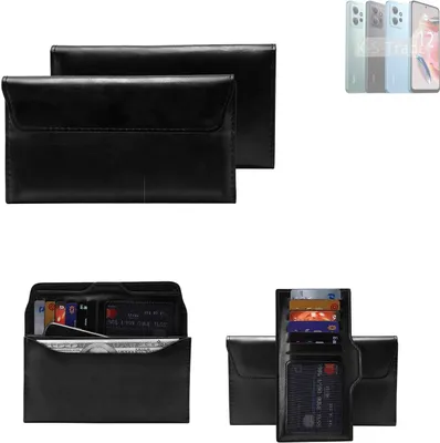 Produktbild von K-S-Trade Handy Hülle kompatibel mit Xiaomi Redmi Note 12 4G Schutz Hülle Tasche Schutz Case Handytasche Kunstleder schwarz, 1x