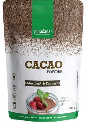 Produktbild von Purasana Cacao Pulver 120g – , Rohkost, Antioxidantien, vegan, glutenfrei