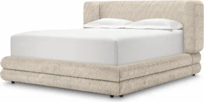 Produktbild von Casa Padrino Luxus Doppelbett Beige / Schwarz - Hotel & Schlafzimmer Möbel