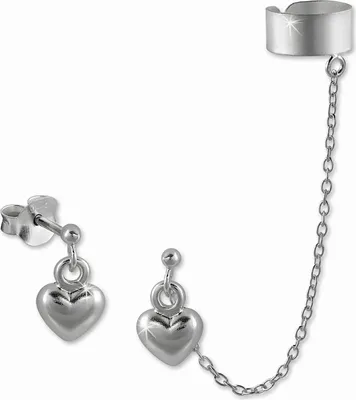 Produktbild von SilberDream Ohrstecker für Damen 925 Silber silber Herz Ohrringe SDO8871