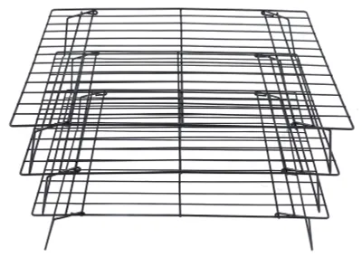 Produktbild von 13-Zoll-Backrost aus Eisen, 3-lagige, antihaftbeschichtete Kühlroste zum Kochen von Kuchen, Keksen