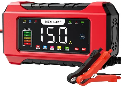 Imagen del producto de Cargador de batería de 24 V y 15 A - Automático e inteligente - Para automóviles, camiones y motocicletas