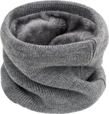 Produktbild von Winter-Fahrradschal, doppellagiger Halswärmer, gestrickt, verdicktes Fleecefutter, elastischer, weicher Rundschal, Halsmanschette
