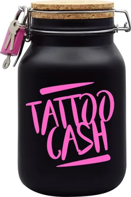 Produktbild von Spardose Geld Geschenk Ideen Tattoo Cash Schwarz Pink Größe XL 2 Liter