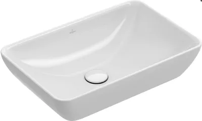 Productafbeelding van Villeroy & Boch Venticello opbouw wastafel, 55 x 36 cm, zonder kraangat, met overloop