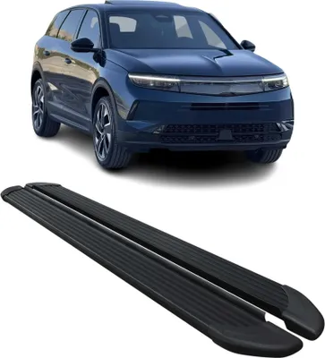 Image de 2024-2025 Opel Grandland II Marchepieds Latéraux pédale Aluminium Noir 2Pcs