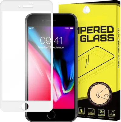 Obrázek produktu pro MG Full Glue Super Tough ochranné sklo na iPhone 7/8/SE 2020, bílé