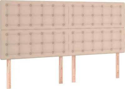 Immagine prodotto di vidaXL Testiere 4 pz. Cappuccino-marrone 100x5x78/88 cm in Pelle finta