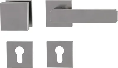 Produktbild von Griffwerk Wechselgarnitur VAYA 265 MINIMAL MODERN fast2fix Fast2Fix  Rosetten eckig Knopf SQUARE Samtgrau R