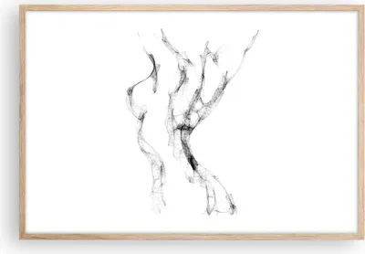 Produktbild von Gerahmtes Poster - Rahmen in heller Eiche - Frau Körper Nacktheit - 91,5x61 cm - Wand Bild - Wanddeko - Wandbilder - Kunstposter - Wandposter - Bilderrahmen - Bilder - Kunstdruck - P2NAA91x61-4938